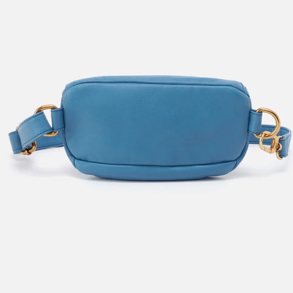 NEW HOBO Leather Adjustable Fern Belt/Crossbody Bag In Dusty Blue - Picture 6 of 13